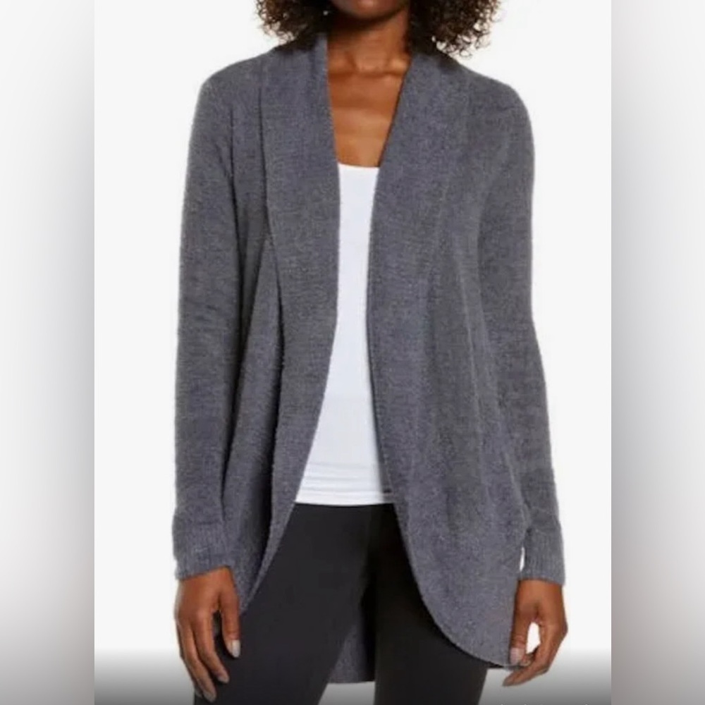 Barefoot Dreams Cardigan Sweater Cozychic Lite Circle Women L/XL Indigo